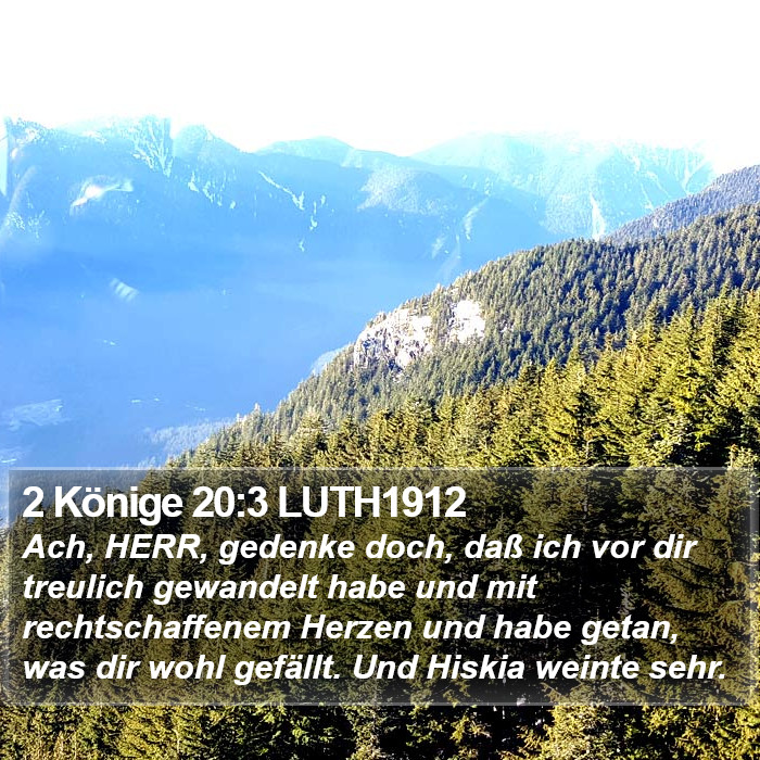 2 Könige 20:3 LUTH1912 Bible Study