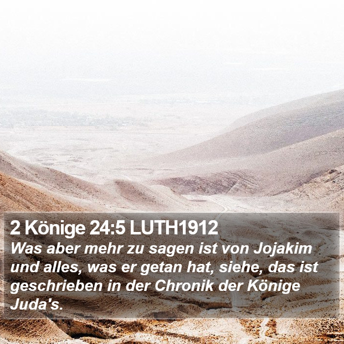 2 Könige 24:5 LUTH1912 Bible Study