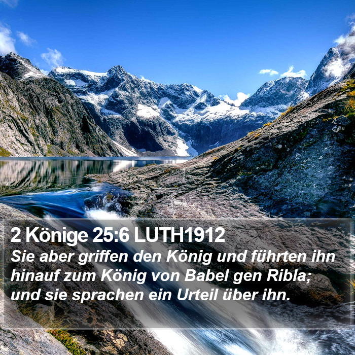 2 Könige 25:6 LUTH1912 Bible Study
