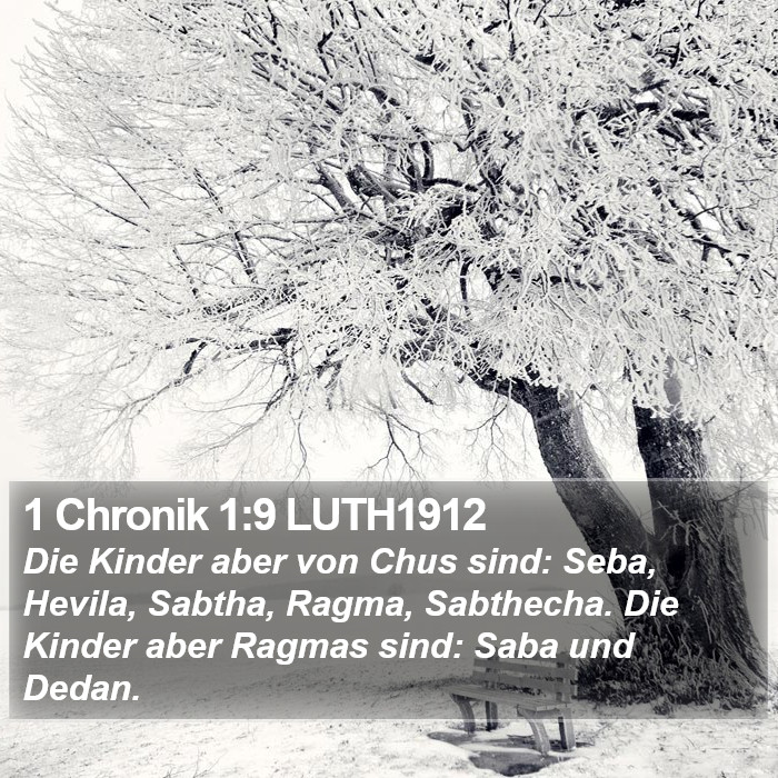 1 Chronik 1:9 LUTH1912 Bible Study