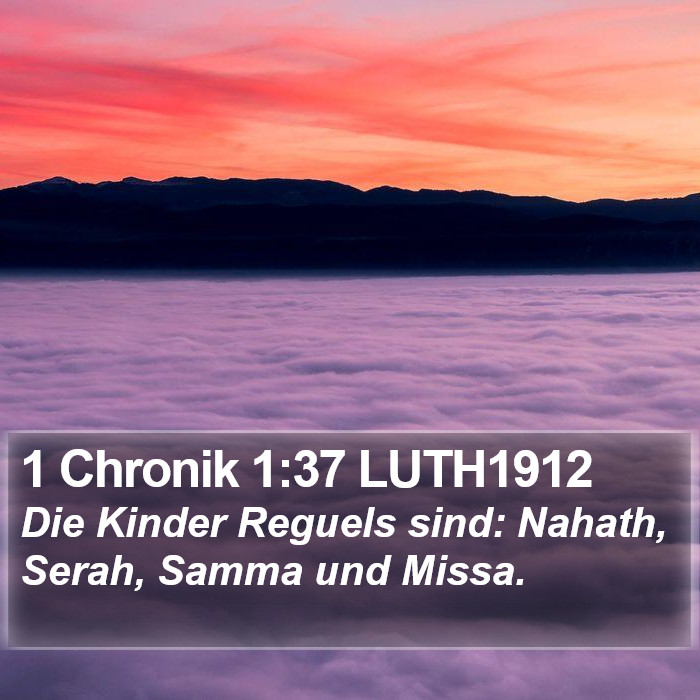 1 Chronik 1:37 LUTH1912 Bible Study