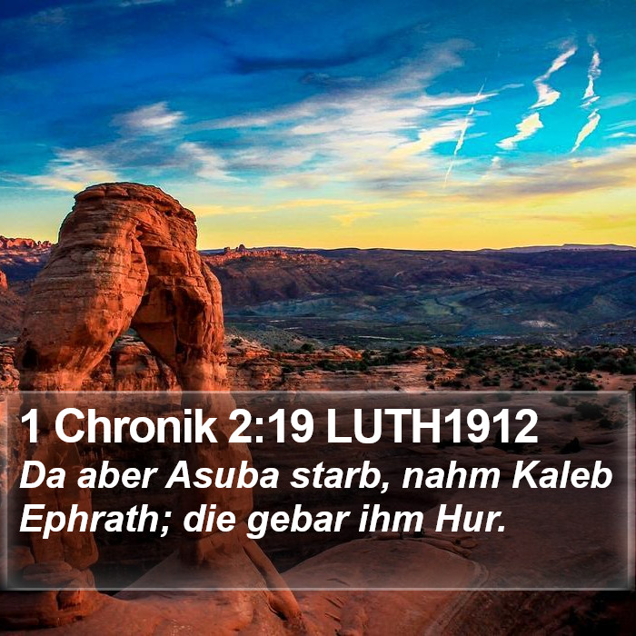 1 Chronik 2:19 LUTH1912 Bible Study