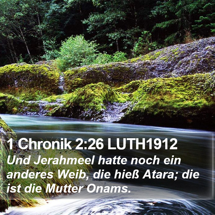 1 Chronik 2:26 LUTH1912 Bible Study