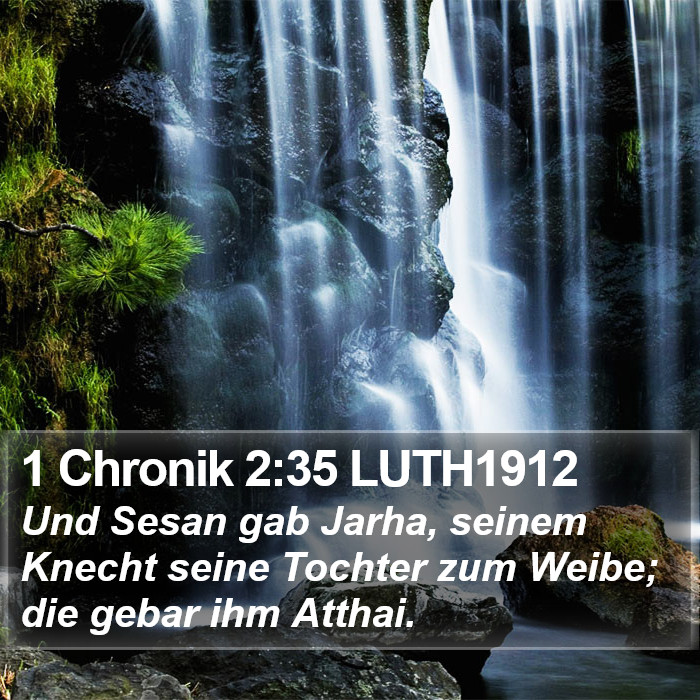 1 Chronik 2:35 LUTH1912 Bible Study