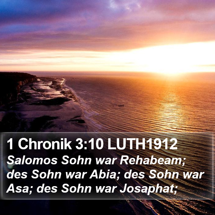 1 Chronik 3:10 LUTH1912 Bible Study