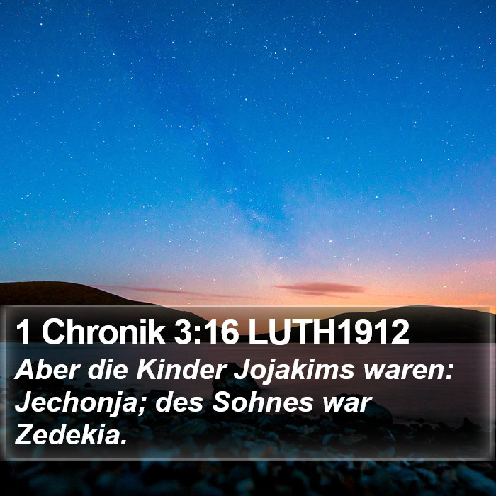 1 Chronik 3:16 LUTH1912 Bible Study