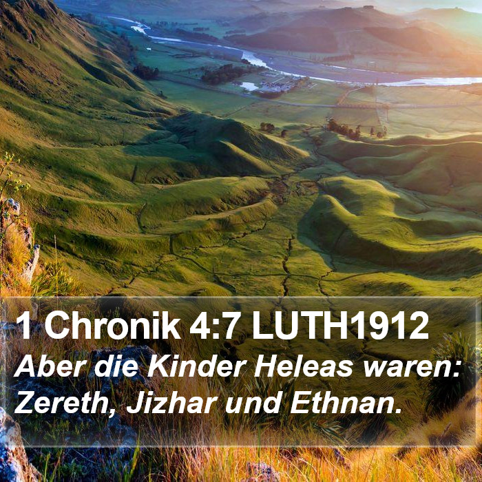 1 Chronik 4:7 LUTH1912 Bible Study