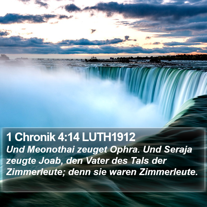 1 Chronik 4:14 LUTH1912 Bible Study