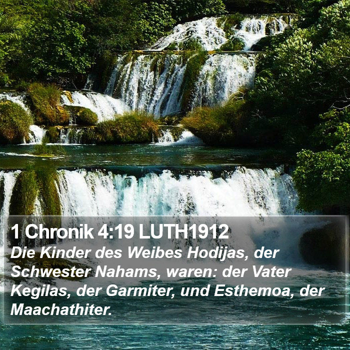 1 Chronik 4:19 LUTH1912 Bible Study