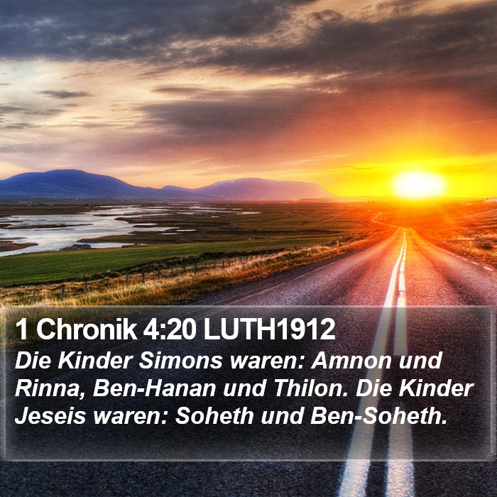 1 Chronik 4:20 LUTH1912 Bible Study