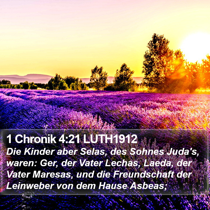 1 Chronik 4:21 LUTH1912 Bible Study