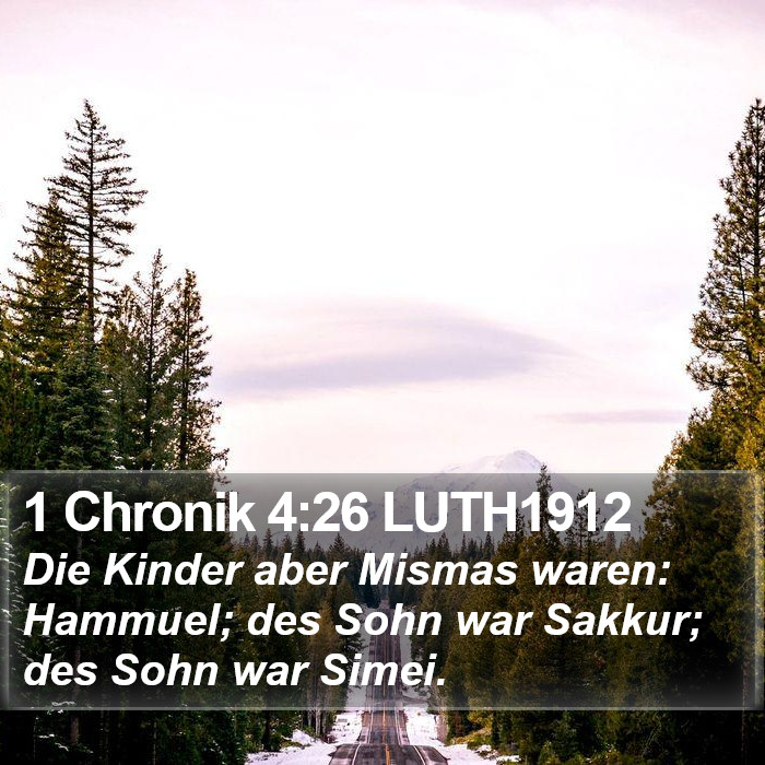 1 Chronik 4:26 LUTH1912 Bible Study