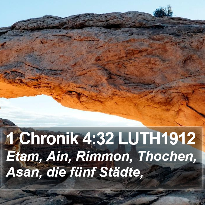 1 Chronik 4:32 LUTH1912 Bible Study