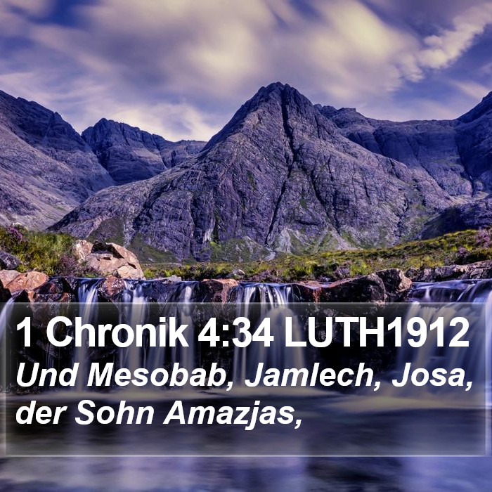 1 Chronik 4:34 LUTH1912 Bible Study