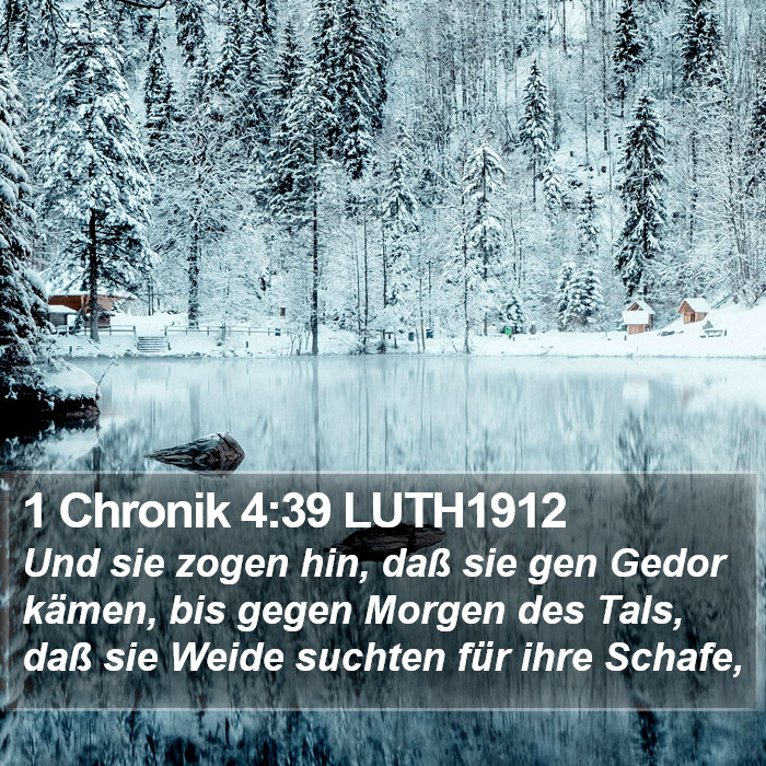 1 Chronik 4:39 LUTH1912 Bible Study