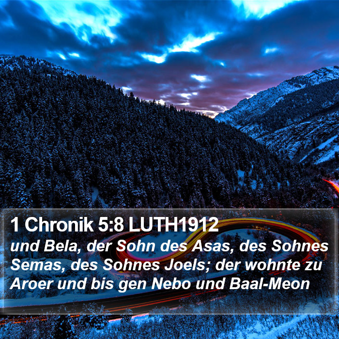 1 Chronik 5:8 LUTH1912 Bible Study
