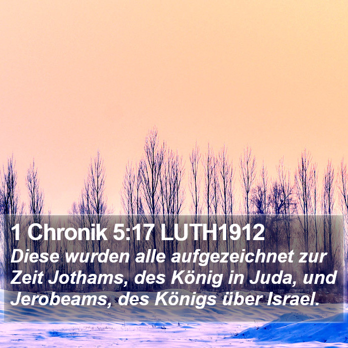 1 Chronik 5:17 LUTH1912 Bible Study