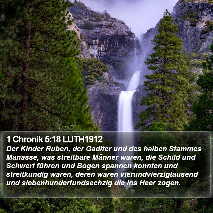1 Chronik 5:18 LUTH1912 Bible Study