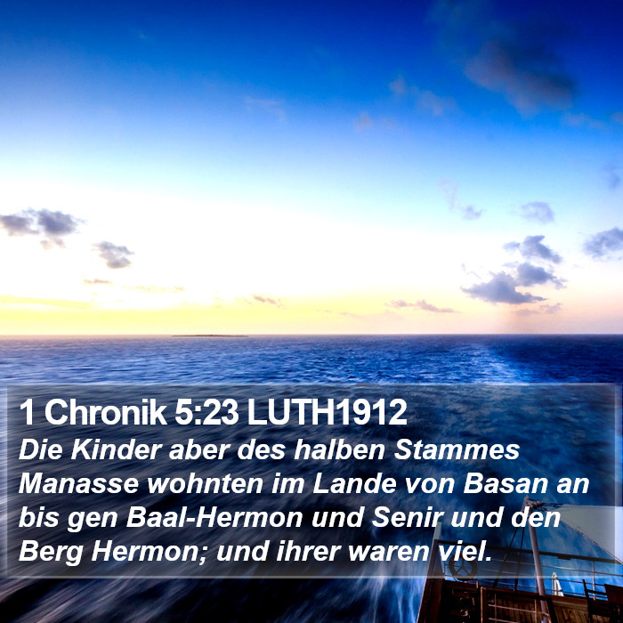 1 Chronik 5:23 LUTH1912 Bible Study