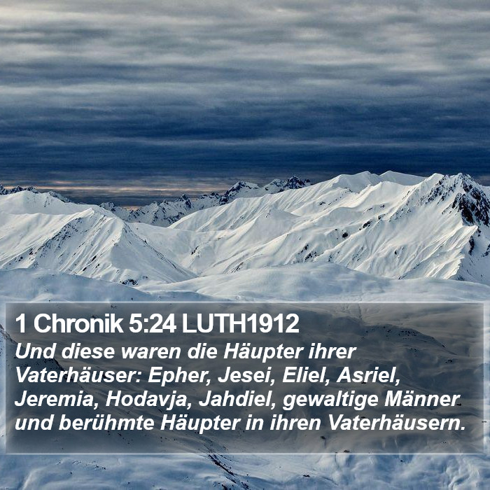 1 Chronik 5:24 LUTH1912 Bible Study