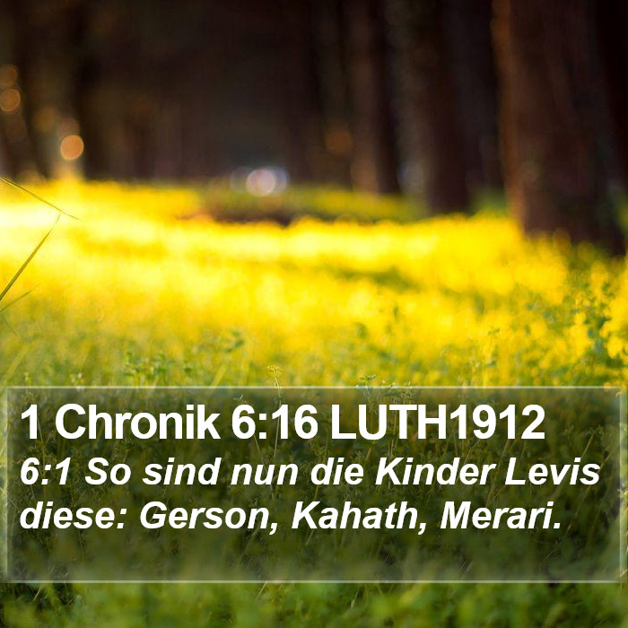 1 Chronik 6:16 LUTH1912 Bible Study