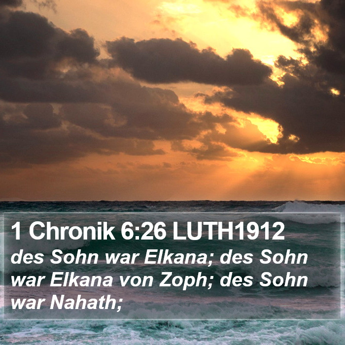 1 Chronik 6:26 LUTH1912 Bible Study