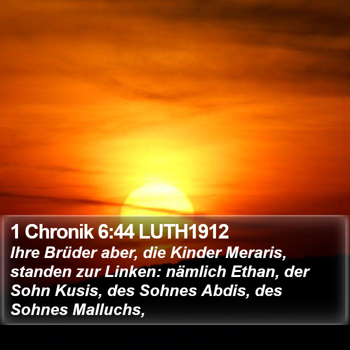 1 Chronik 6:44 LUTH1912 Bible Study