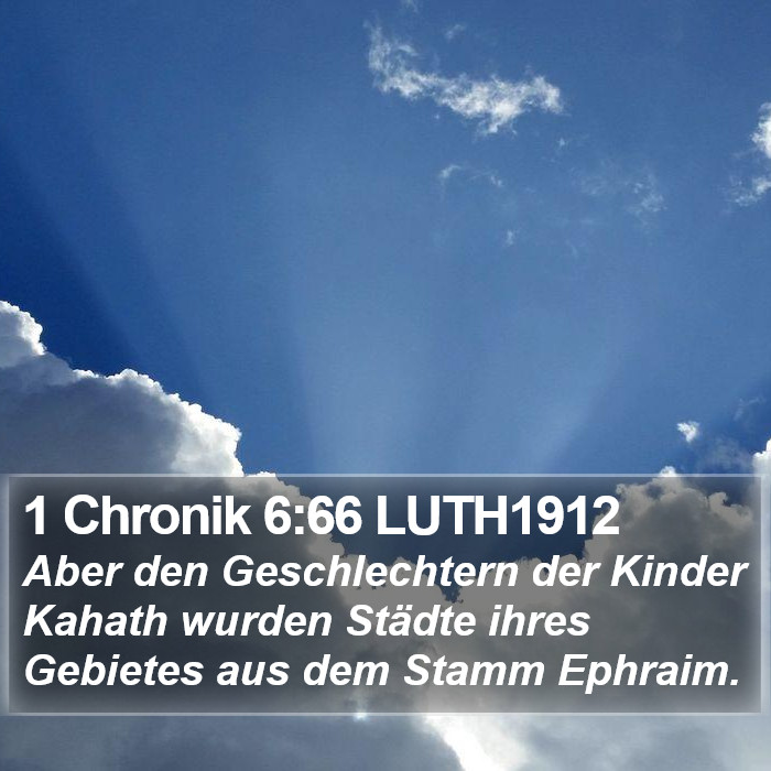 1 Chronik 6:66 LUTH1912 Bible Study