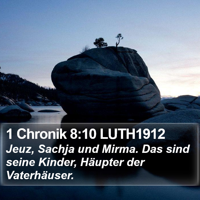 1 Chronik 8:10 LUTH1912 Bible Study