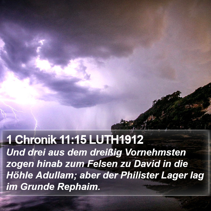 1 Chronik 11:15 LUTH1912 Bible Study