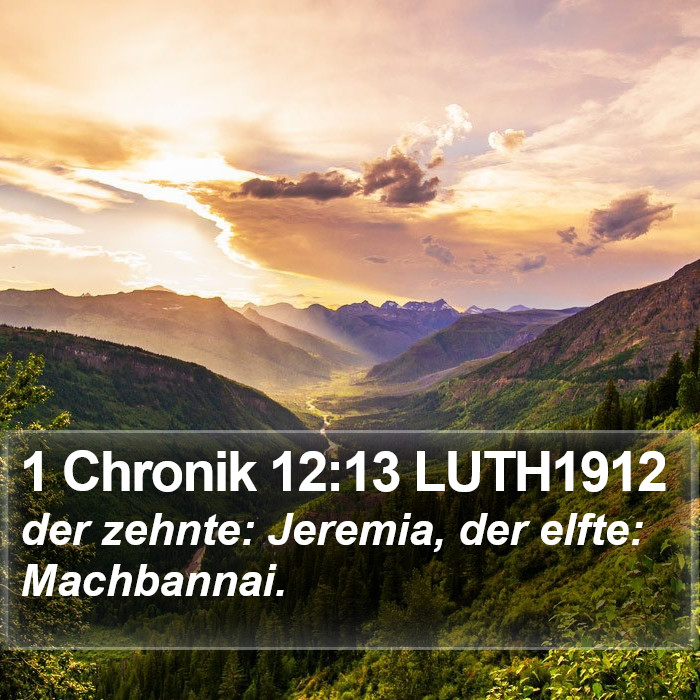 1 Chronik 12:13 LUTH1912 Bible Study
