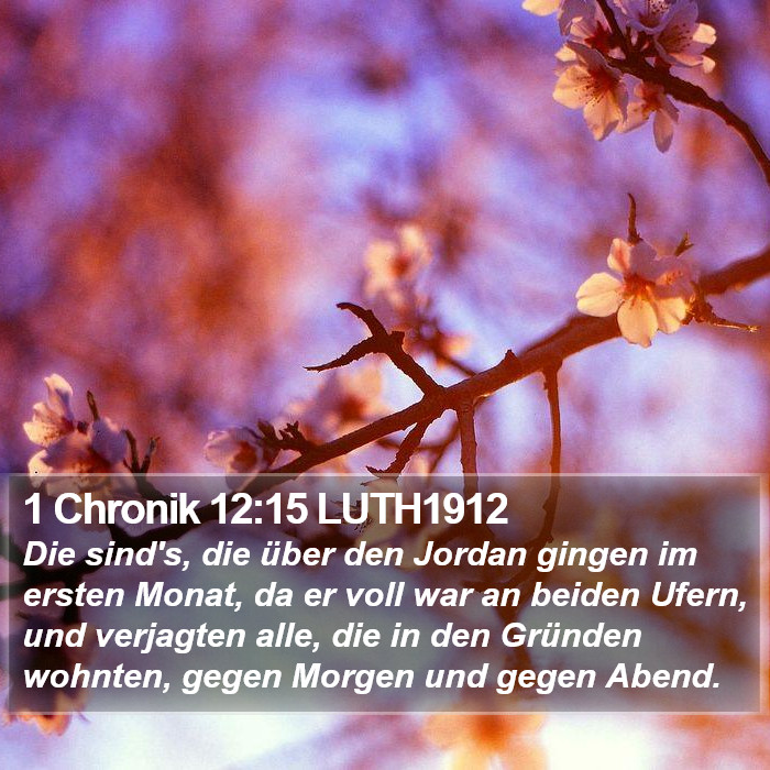 1 Chronik 12:15 LUTH1912 Bible Study