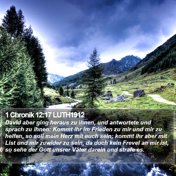 1 Chronik 12:17 LUTH1912 Bible Study