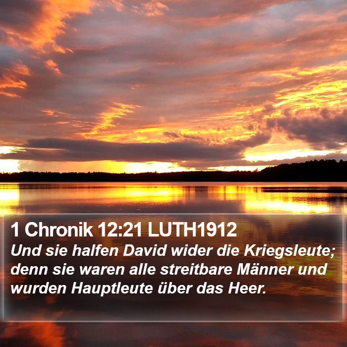 1 Chronik 12:21 LUTH1912 Bible Study