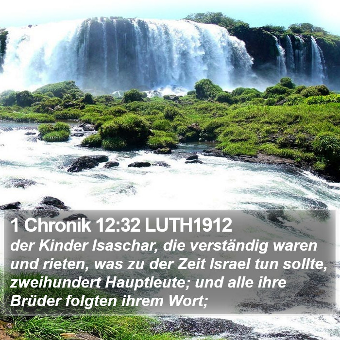 1 Chronik 12:32 LUTH1912 Bible Study