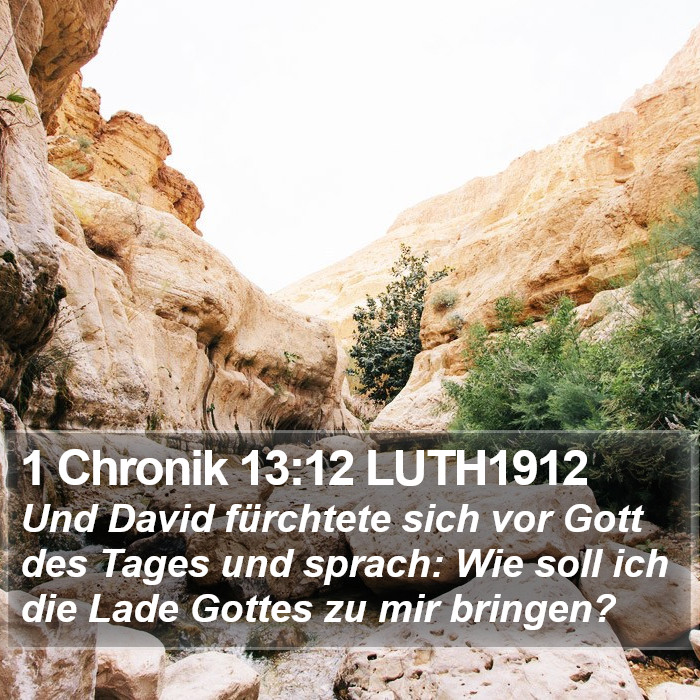1 Chronik 13:12 LUTH1912 Bible Study