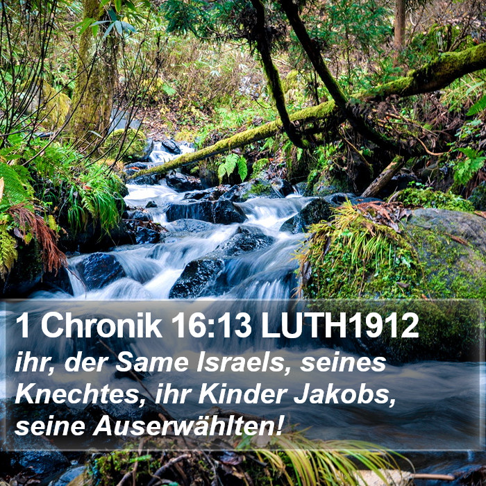 1 Chronik 16:13 LUTH1912 Bible Study