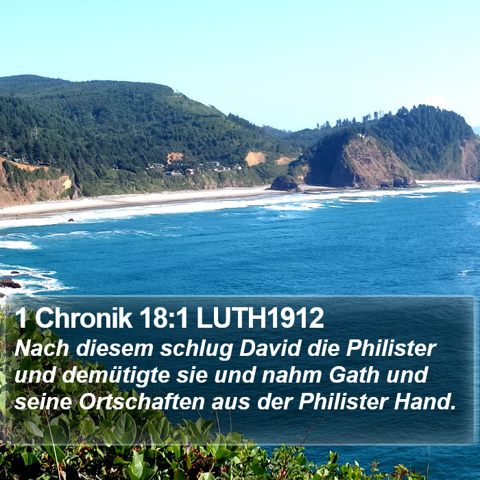 1 Chronik 18:1 LUTH1912 Bible Study