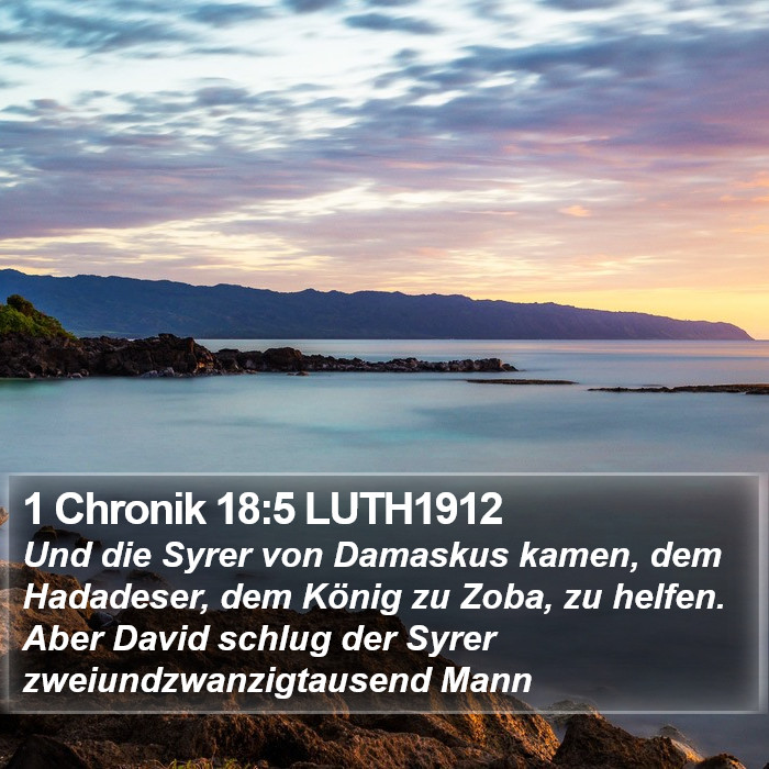 1 Chronik 18:5 LUTH1912 Bible Study