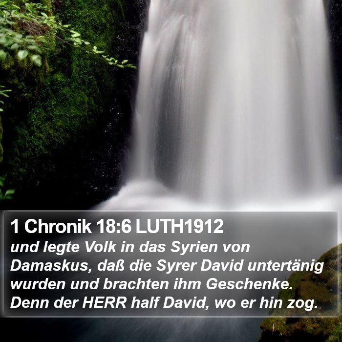 1 Chronik 18:6 LUTH1912 Bible Study