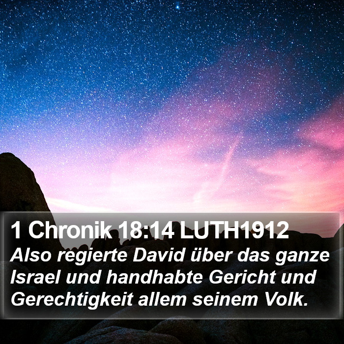 1 Chronik 18:14 LUTH1912 Bible Study