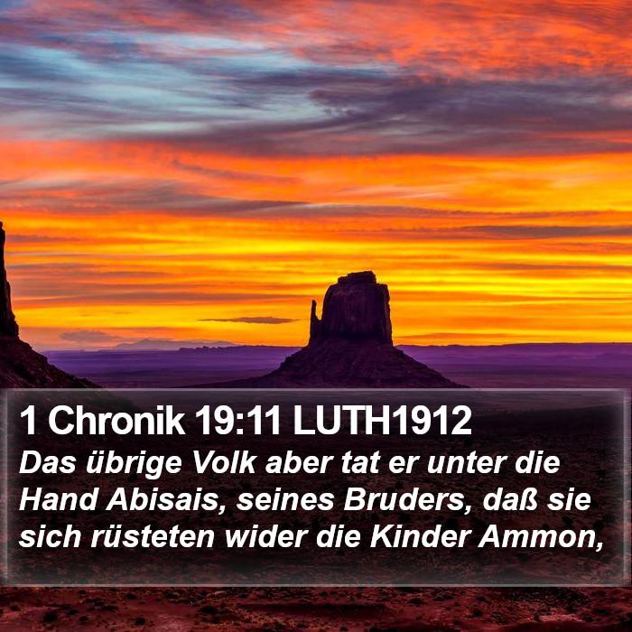 1 Chronik 19:11 LUTH1912 Bible Study