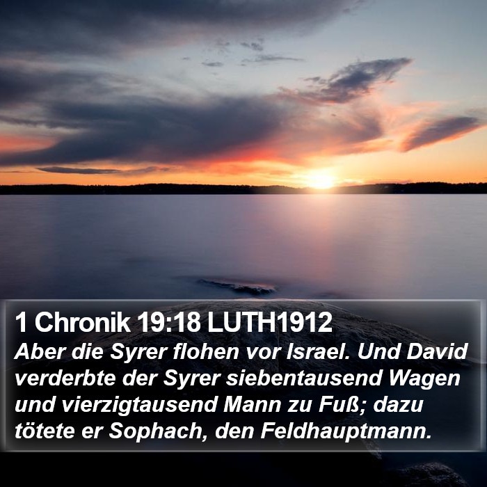 1 Chronik 19:18 LUTH1912 Bible Study