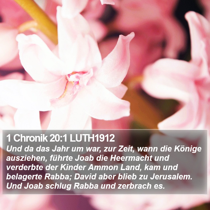1 Chronik 20:1 LUTH1912 Bible Study