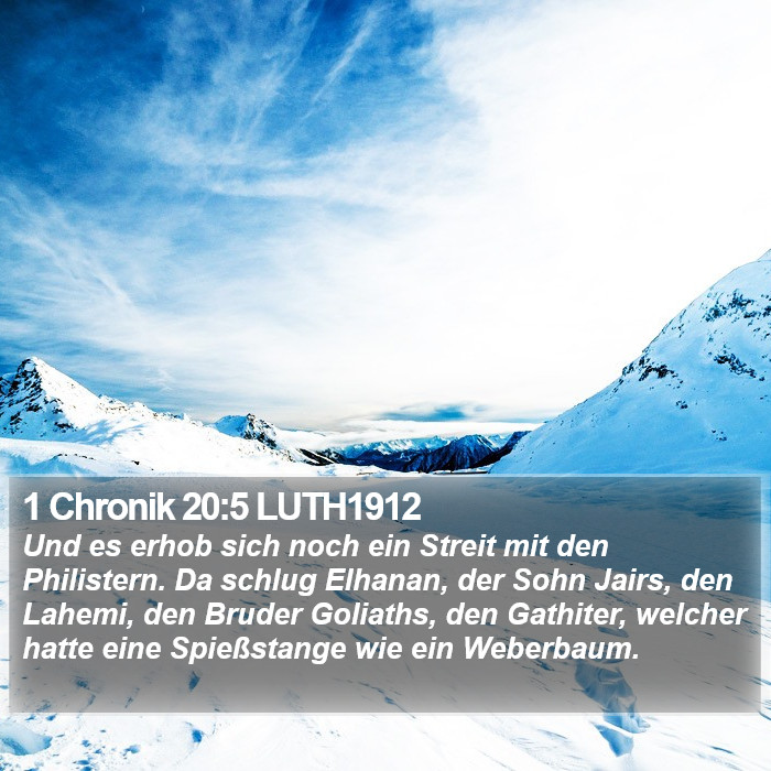 1 Chronik 20:5 LUTH1912 Bible Study