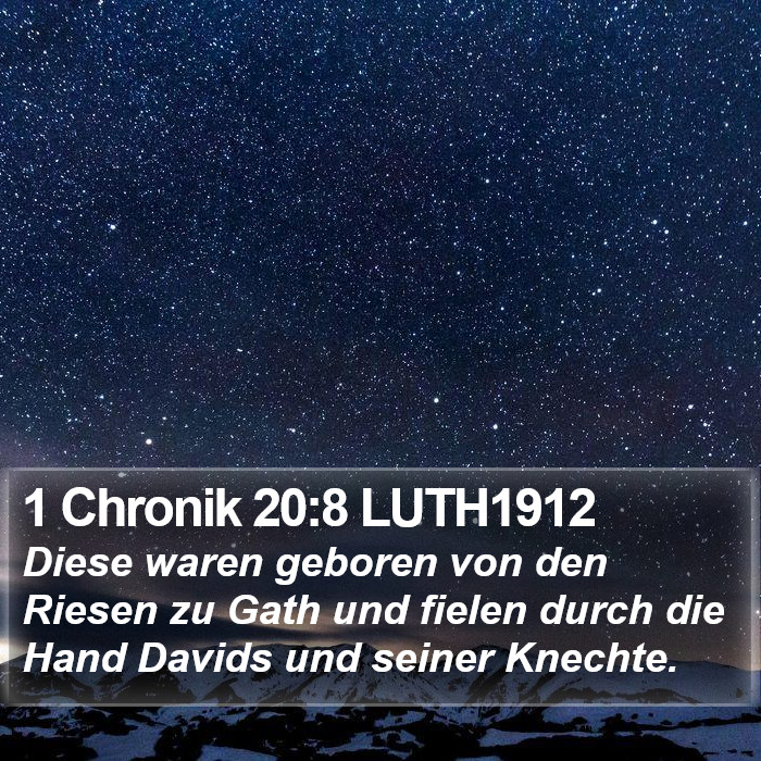 1 Chronik 20:8 LUTH1912 Bible Study