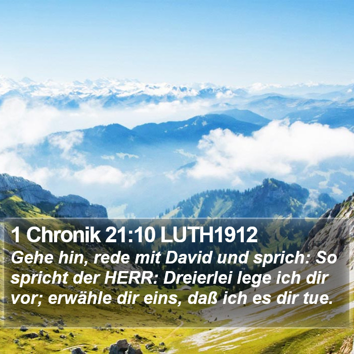 1 Chronik 21:10 LUTH1912 Bible Study