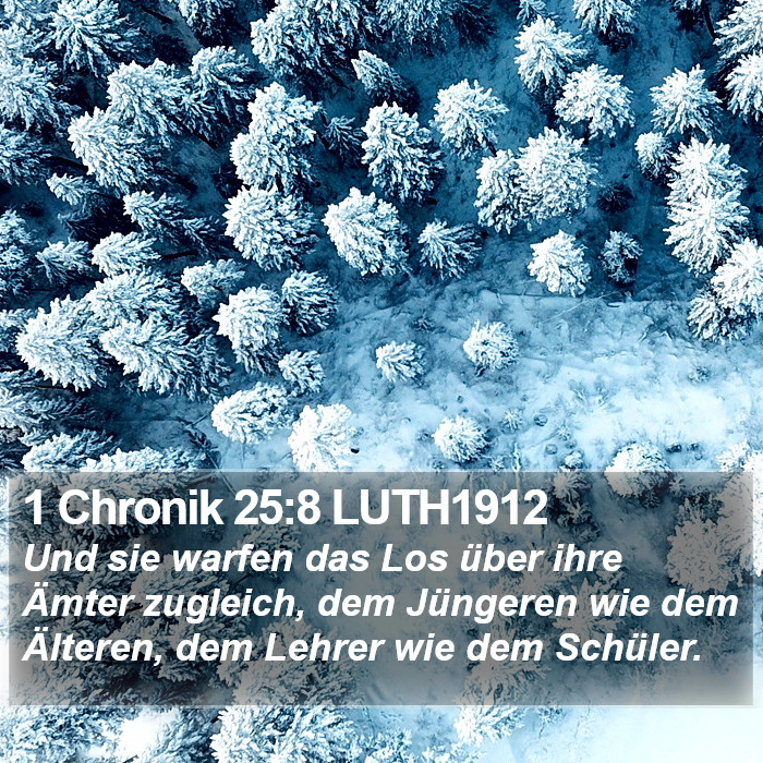 1 Chronik 25:8 LUTH1912 Bible Study