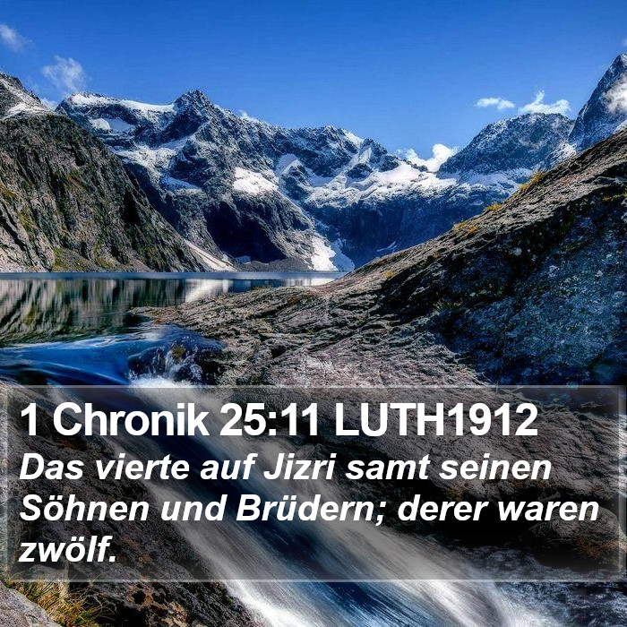 1 Chronik 25:11 LUTH1912 Bible Study