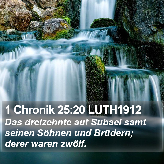 1 Chronik 25:20 LUTH1912 Bible Study